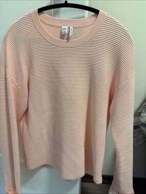 twik Pale Pink Ribbed Crewneck Sweater